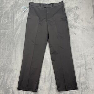 New Croft & Barrow Performance Khaki Pants Mens Size 32x30 Gray Non Iron Stretch